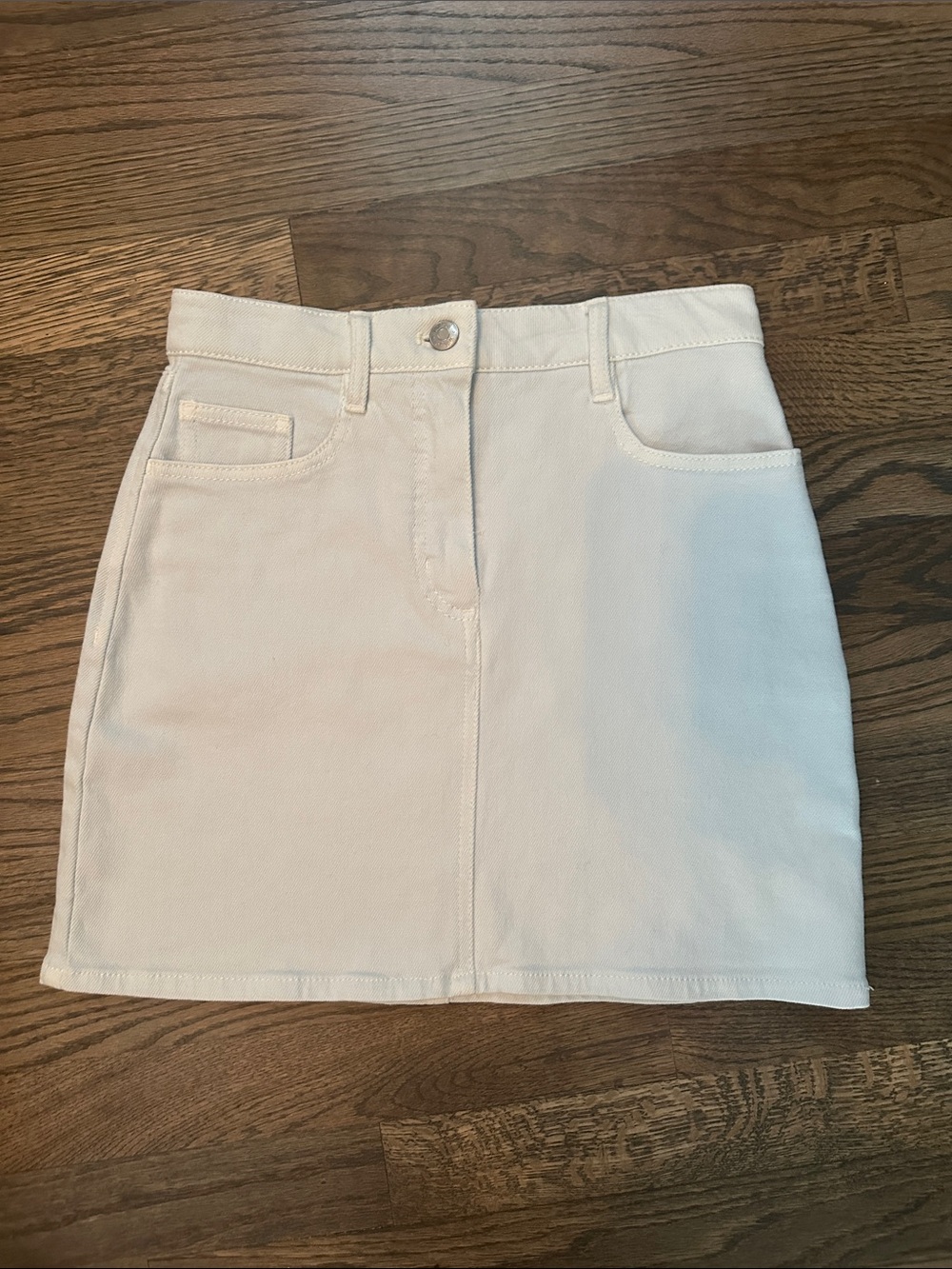 Aritzia Wilfred Free Denim Mini Skirt in Baby Blue